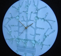 Proginis stiklo suvenyrinis laikrodis